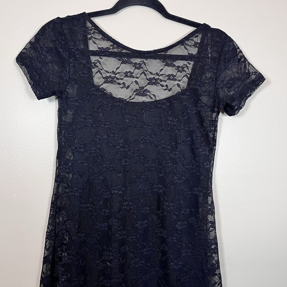 Wild Fable Black Lace Maxi Dress Women S Sheer Gothic Witchy Formal
